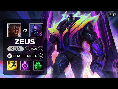 Zeus K'Sante vs Jax Top - KR Challenger - Patch 13.17 Season 13