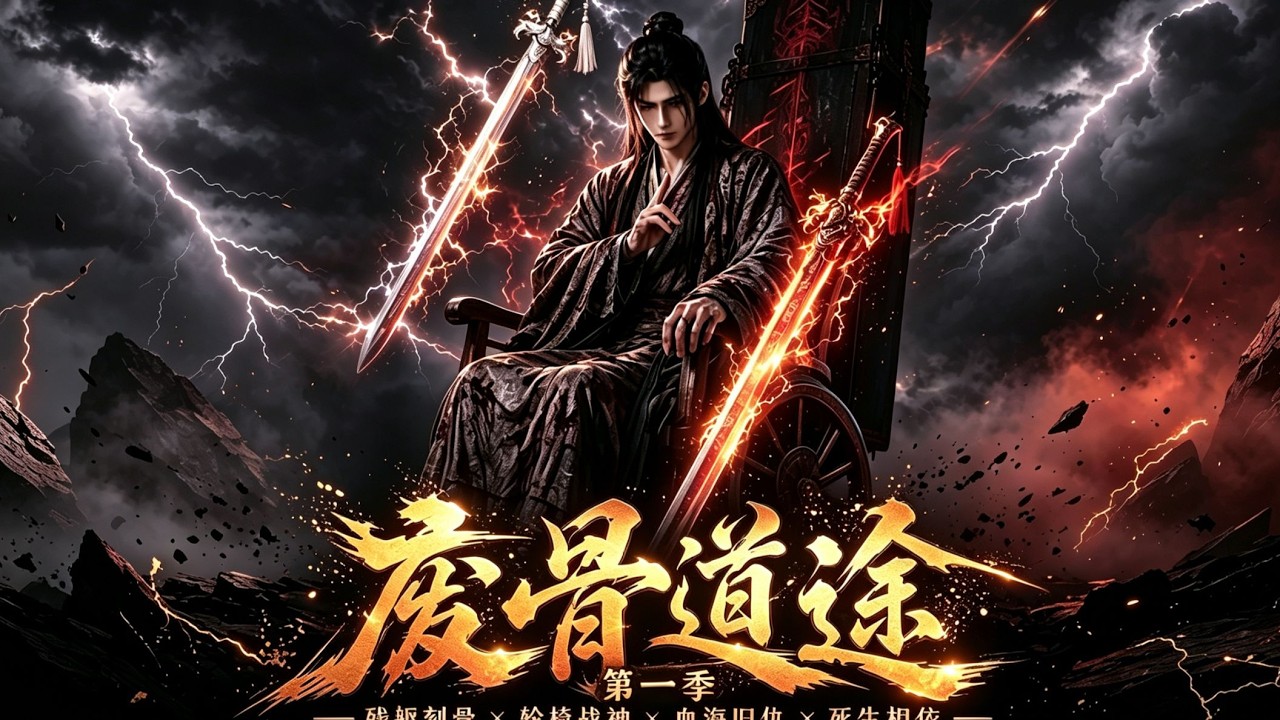 《廢骨道途》上  萬劍宗都以為他已是廢人，絕境覺醒心口仙骨，當眾手刃仇敵！#廢骨道途 #AI 漫劇 #修仙?