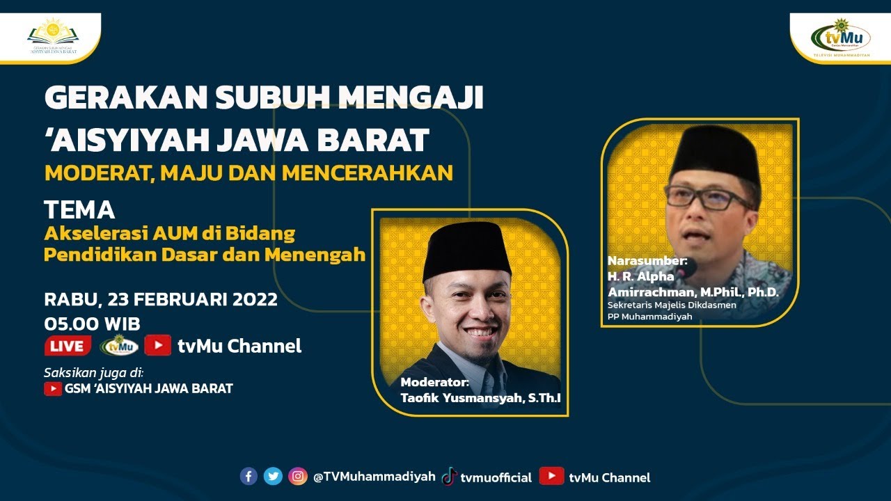 Akselerasi AUM di Bidang Pendidikan Dasar dan Menengah (Gerakan Subuh Mengaji #55)