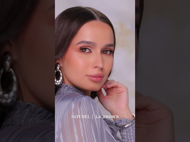 عدسات بني غامق طبيعي