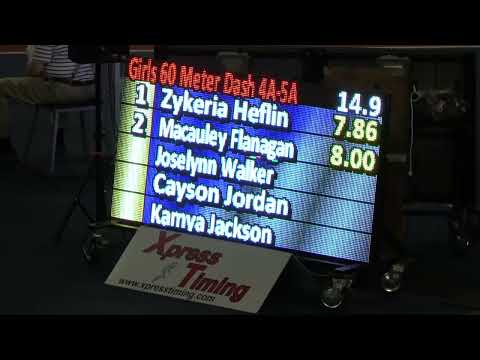 Girls 60m Dash Prelim Heat 2 4A/5A AHSAA Indoor State Championships 2025 Alabama HS Track & Field