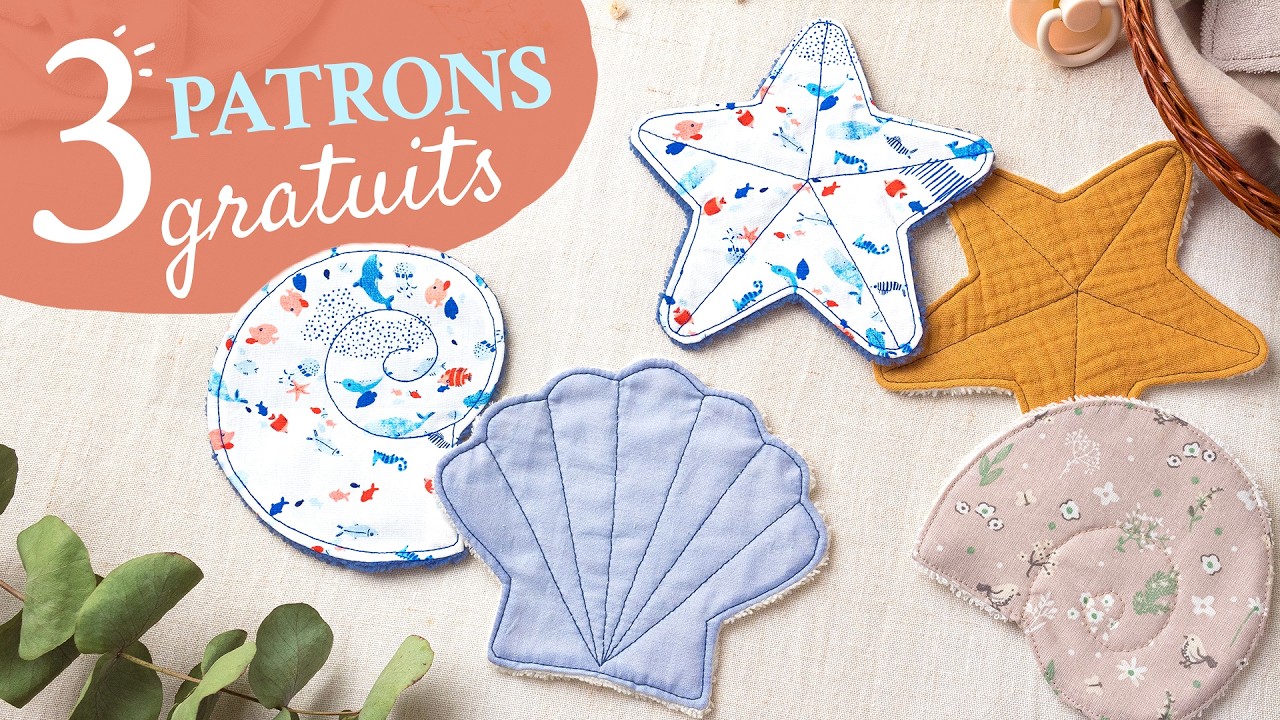 Tutoriel couture lingettes pour bébé – Patrons gratuits