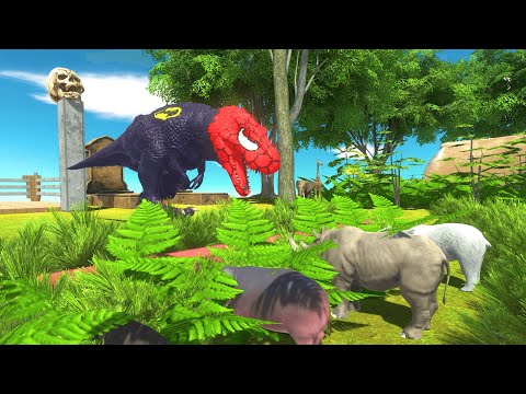 BatSpiderMan T-REX DEATH Hide&Seek🔥 -Animal Revolt Battle Simulator