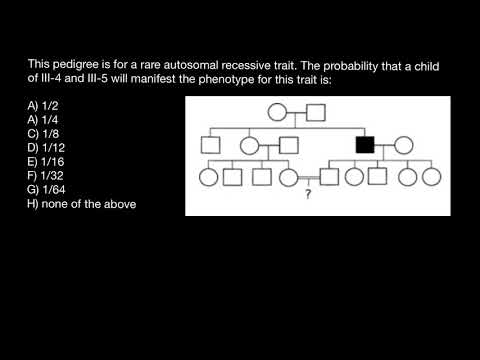Pedigree chart and probability calculations