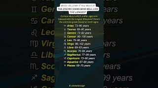 Download lagu THE ZODIAC SIGNS WHO WILL LIVE THE LONGEST mp3 Download lagu THE ZODIAC SIGNS WHO WILL LIVE THE LONGEST mp3