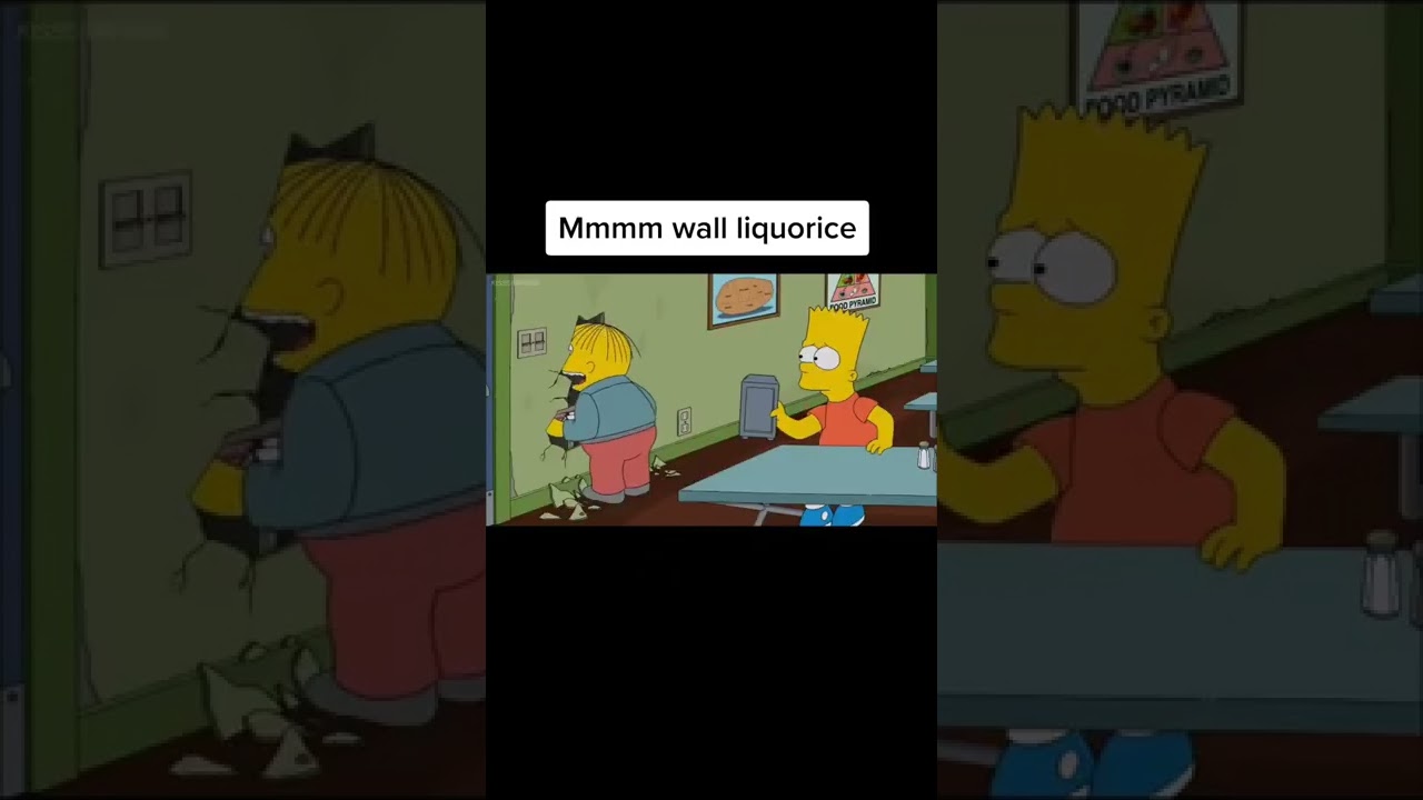 Wall liquorice #shorts #simpsons #funny #comedy #homersimpson