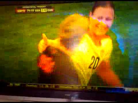 ABBY WAMBACH 100TH GOAL WHICH GAVE U,S. WOMEN 1-0 VS CANADA  IN 79TH MIN.