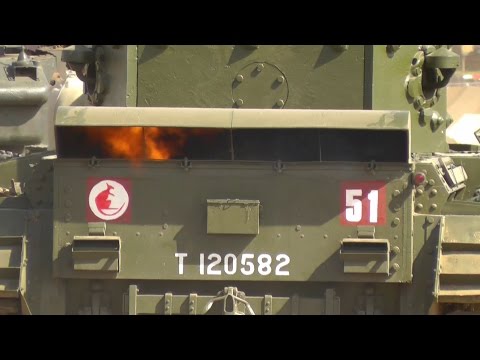 WW2 Cromwell Tank T120582 - Flames from Exhaust