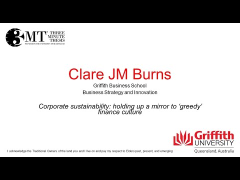 Clare JM Burns - Winner, Griffith Three Minute Thesis competition 2020