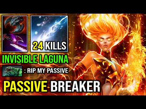 INVISIBLE LAGUNA Silver Edge Lina 100% Passive Breaker with Machine Gun Attack Speed DotA 2