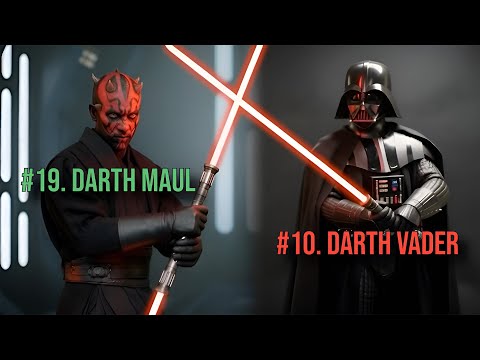 TOP 20 Most Powerful Sith Lords From Weakest to Strongest