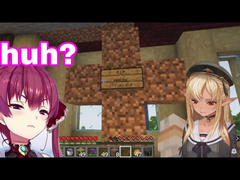 Shiranui Flare Built Marine Unforgettable Bedroom | Minecraft [Hololive/Eng Sub]