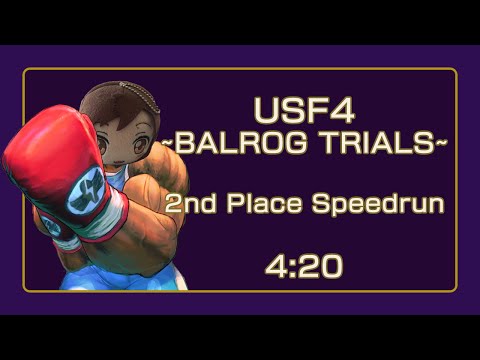 USF4 Balrog Trials Speedrun (Former WR) - 4:20