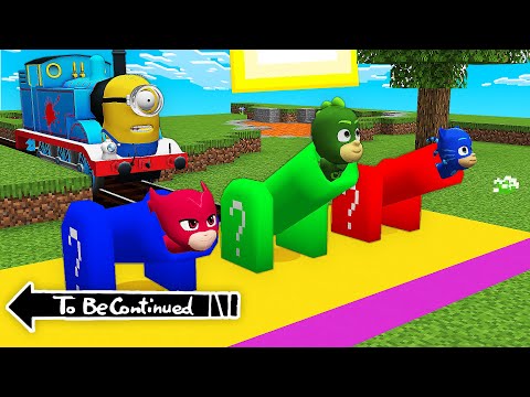 This is real PJ MASKS CANNONS vs MINION THOMAS.EXE THE TANK ENGINE in Minecraft - Gameplay Movie