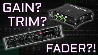 Gain vs Trim vs Fader on Audio Recorders for Video &amp; What is Mixing?