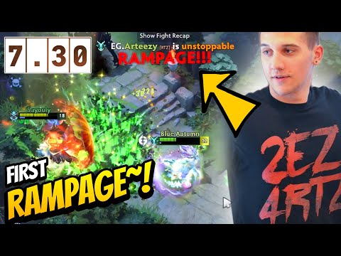 ARTEEZY First RAMPAGE on 7.30 Dota 2 Update