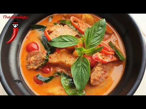 Thai Red Curry with Duck - Gang Phed Ped Recipe #Thaifood #Recipe #Curry