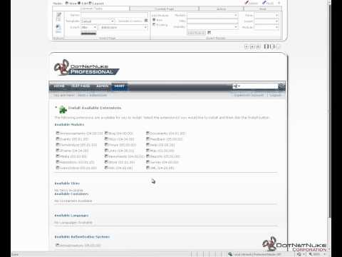Installing an Existing Extension in DotNetNuke