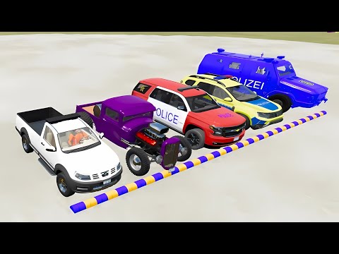 TRANSPORTING FIVE COLOR LINCOLN AVIATOR, MERCEDES, ROLLS ROYCE, VOLKSWAGEN ,FS22,#93