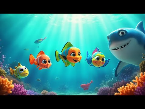 Fünf kleine Fische | Kinderlieder zum Mitsingen - Lernlied