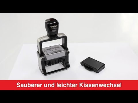 Artikelvideo 1 für trodat Textstempel, individualisierbar 5204 selbstfärbend schwarz mit Logo, 1 St., Artikelnummer 320965