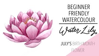 Paint July's Birth Month Flower - The Water Lily 🌸