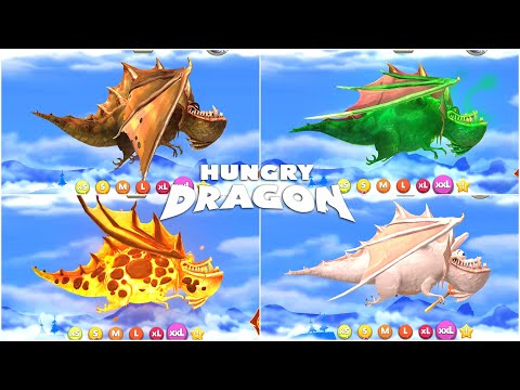 GRUNDERBITE DRAGON and ALL SKINS UNLOCKED GAMEPLAY. Greenbite, Magmabite, Bwaahbite | Hungry Dragon