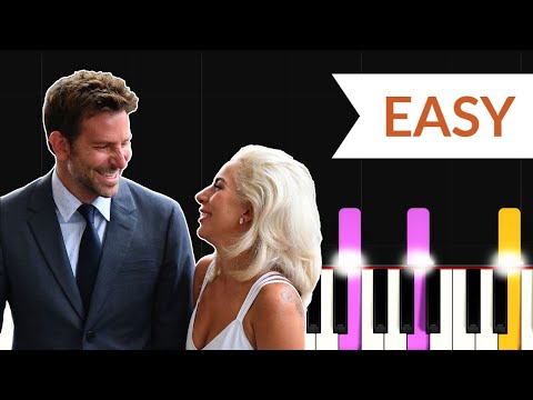 Shallow - Lady Gaga and Bradley Cooper (EASY Piano Tutorial)
