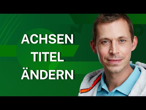 Achsentitel in Excel einfügen / Titel von Achsen im Diagramm