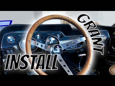 Grant steering wheel install - Classic Ford Mustang