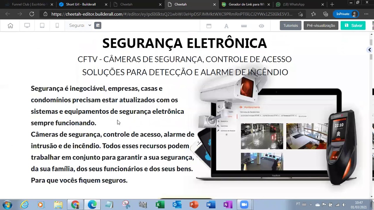 Ajustando o mobile no construtor cheetah