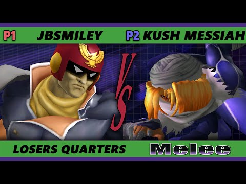 S@X 426 Losers Quarters - Kush Messiah (Sheik, Samus) Vs. JBSmiley (Captain Falcon) Smash Melee