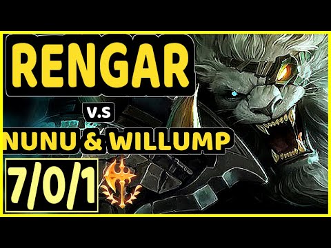 WARDEN (RENGAR) vs NUNU & WILLUMP - 7/0/1 KDA JUNGLE GAMEPLAY - EUW Ranked GRANDMASTER