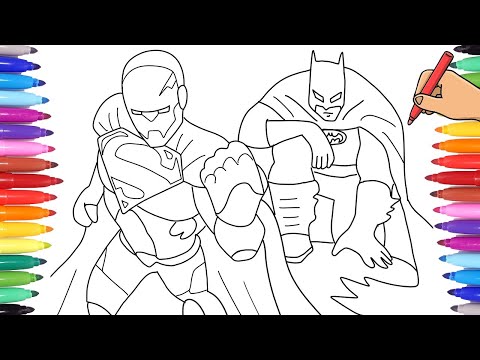 #SUPERMAN vs BATMAN COLORING PAGES | SUPERHEROES COLORING PAGES (2022)