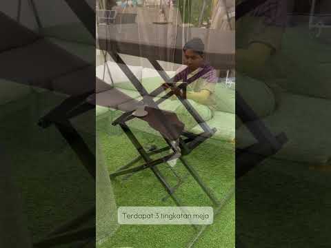 Gambar Soleil Meja Teras Lipat Rotan Adjustable - Cokelat
