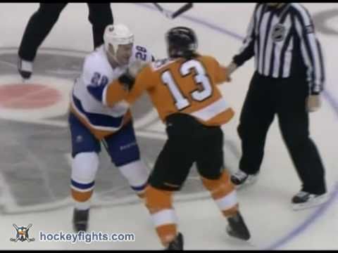 Zenon Konopka vs Daniel Carcillo Round 1 Oct 30, 2010