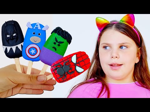 Adriana and superheroes chocolate dance