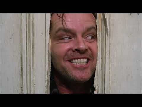 HERE'S JOHNNY SCENE THE SHINING REMASTERED HD JACK BREAKS DOWN DOOR WITH AXE STEPHEN KING