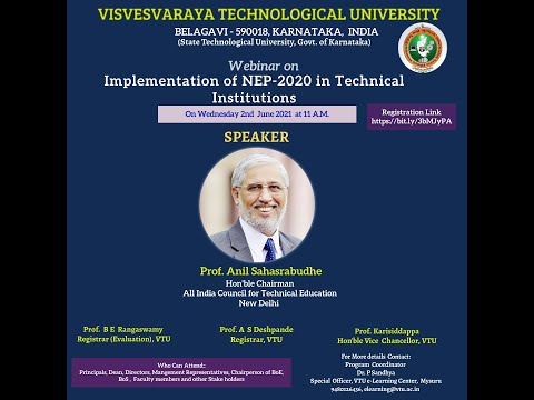 Implementation of NEP-2020 in Technical Institutions