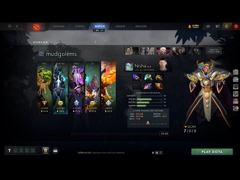 dota2core Nisha invoker - Secret vs mudgolems
