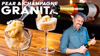 Pear Champagne Granita. Easy and ridiculously good