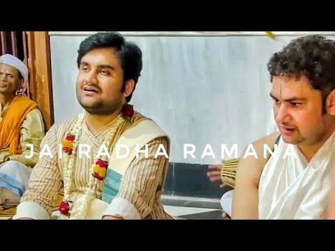 Shri Indresh Upadhyay ji in Radha Raman Temple Vrindavan|Sri Pundrik ji|Jai Jai Radha Raman|Thakurji