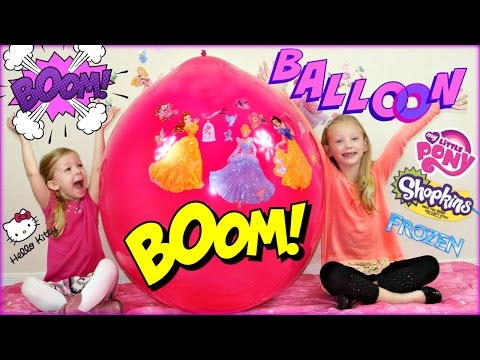 GIANT BALLOON SURPRISE TOYS Shopkins My Little Pony Frozen Hello Kitty, Minions Video