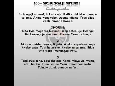 Mchungaji Mpenzi Nyimbo Za Kristo No.105 @wuod_adwen