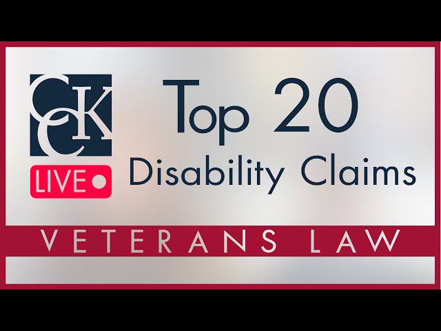 Top 20 VA Disability Claims