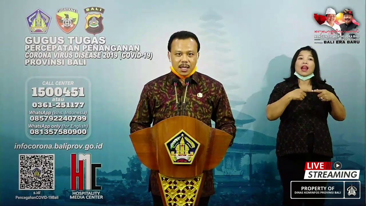 Siaran Pers Perkembangan Penanggulangan COVID–19 Provinsi Bali per 18 Mei 2020