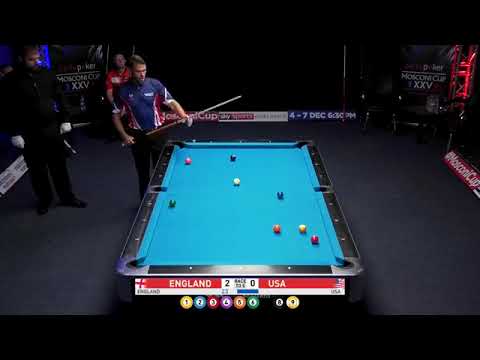 England Vs USA - Warm up for next week's Mosconi Cup 2018 9 Ball Pool Part 1/4