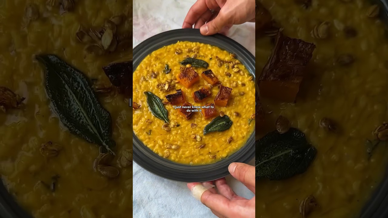 BUTTERNUT SQUASH + SAGE RISSOTO #shorts