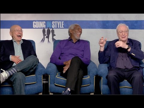 GOING IN STYLE interviews - Michael Caine, Morgan Freeman, Alan Arkin, Zach Braff, Ann-Margret