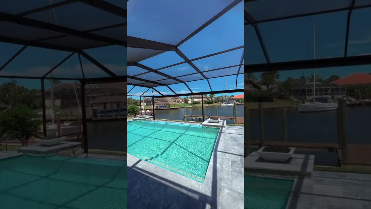 Palm Coast Custom Vanishing Edge Pool Construction #palmcoast #poolconstruction #poolbuilder